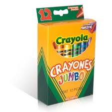 Colores de cera crayola jumbo c/12